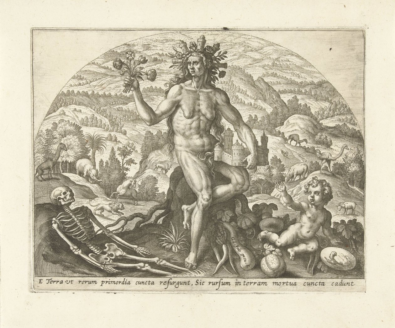 Aarde door Adriaen Collaert