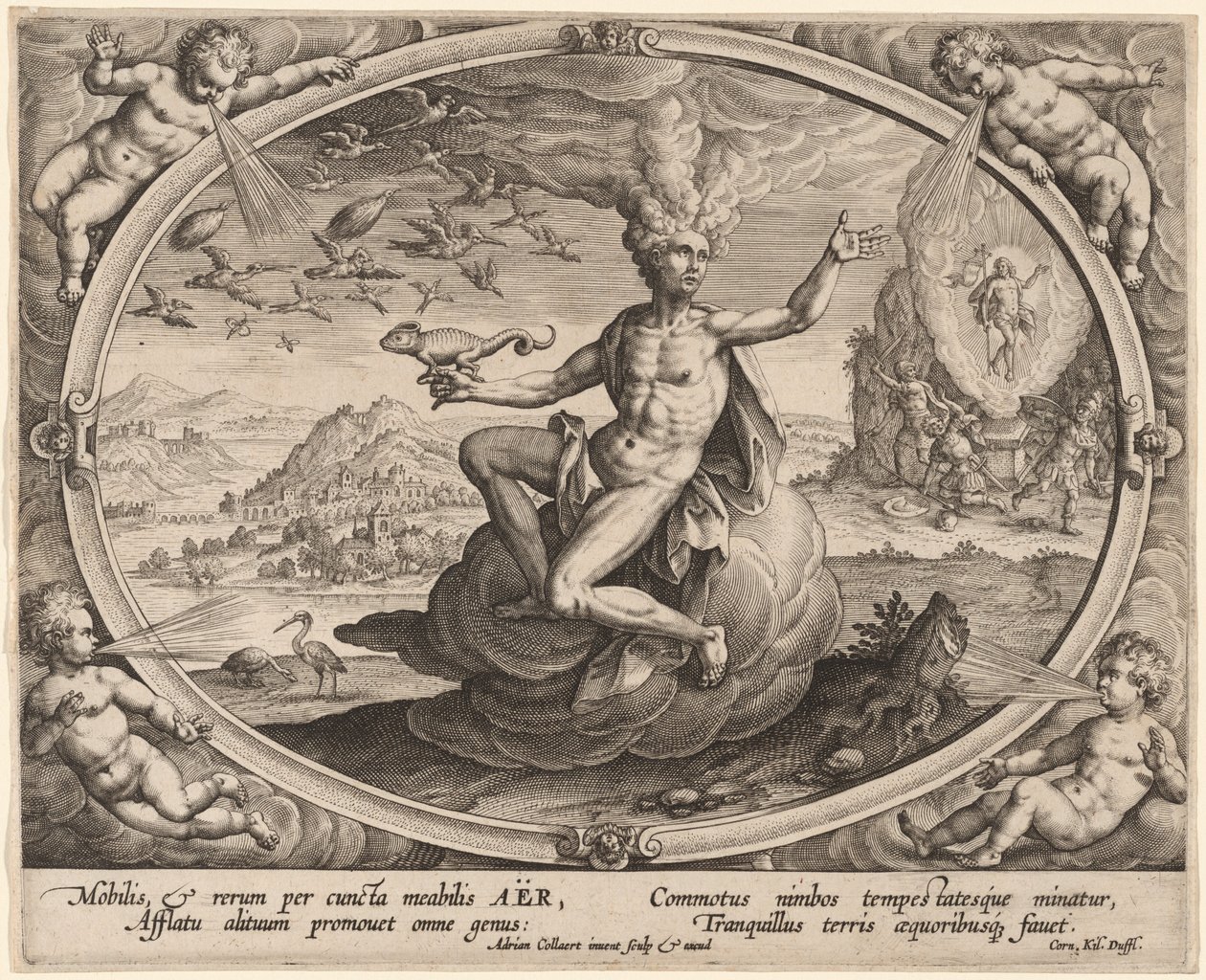 Lucht door Adriaen Collaert