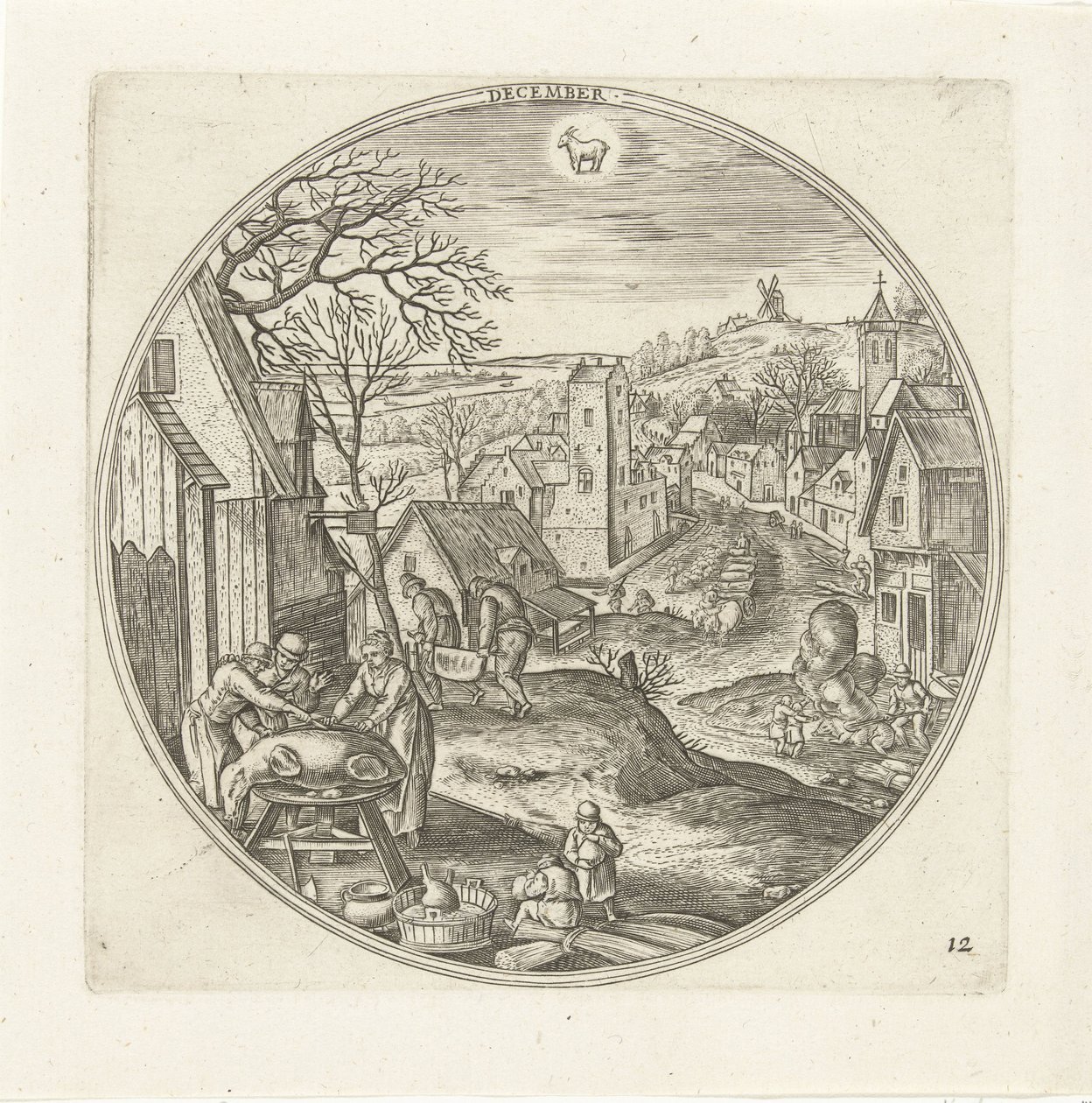 December door Adriaen Collaert