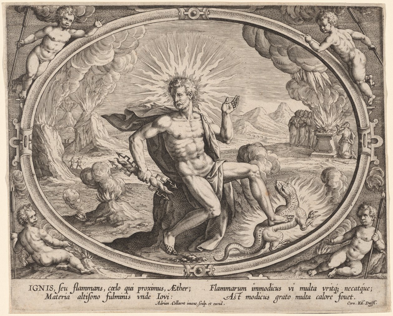 Ignis (Vuur) door Adriaen Collaert
