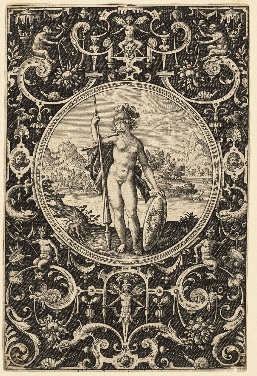 Minerva door Adriaen Collaert