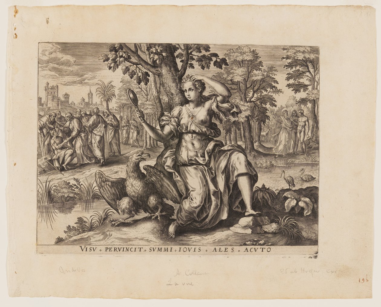 Zicht, uit De vijf zintuigen door Adriaen Collaert