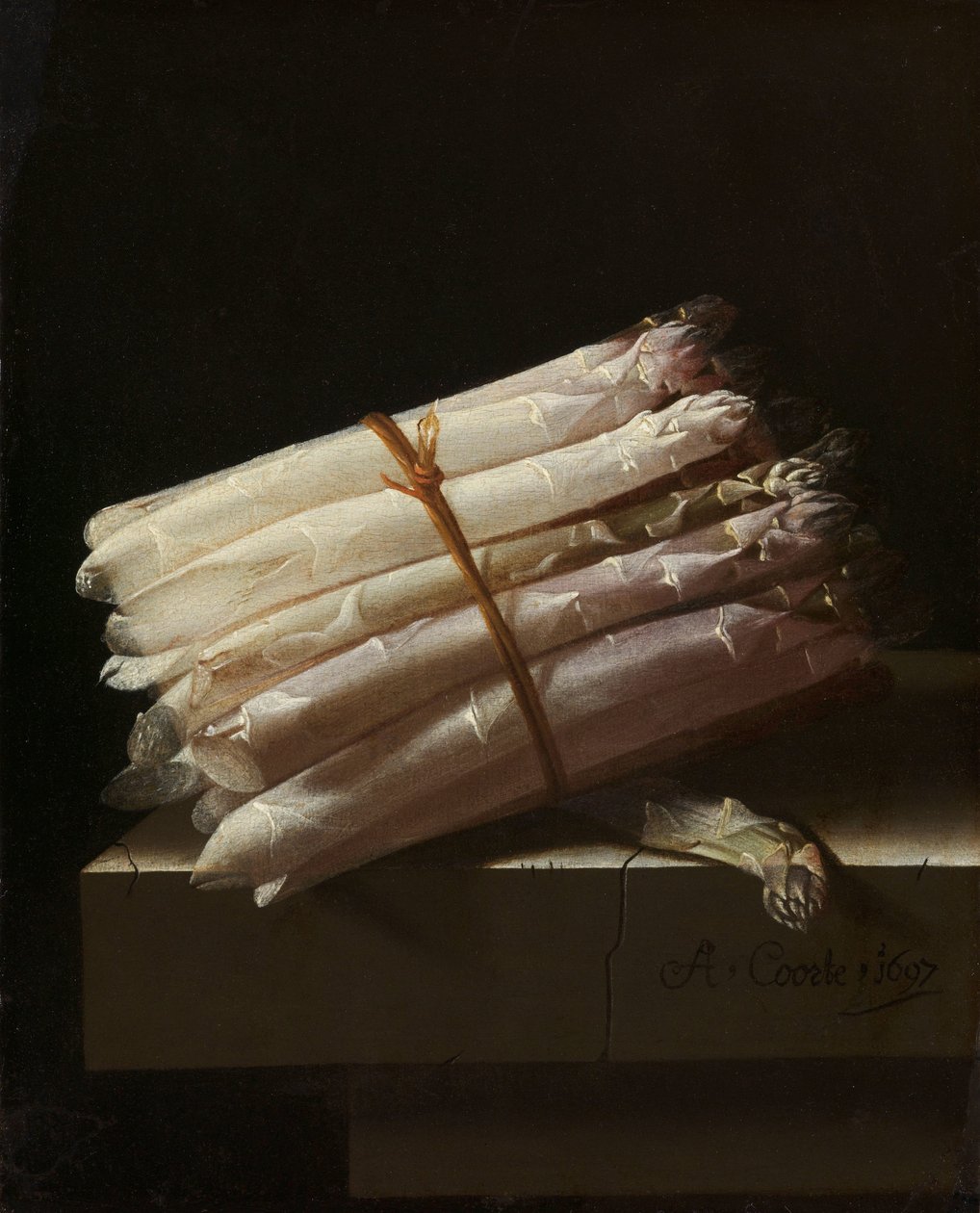 Stilleven met asperges door Adrian Coorte