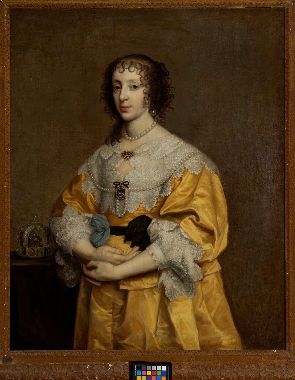 Henrietta Maria, Koningin van Karel I (1609-1680) door Adriaen Hanneman