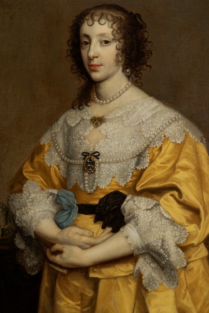 Henrietta Maria, Koningin van Karel I (1609-1680) door Adriaen Hanneman