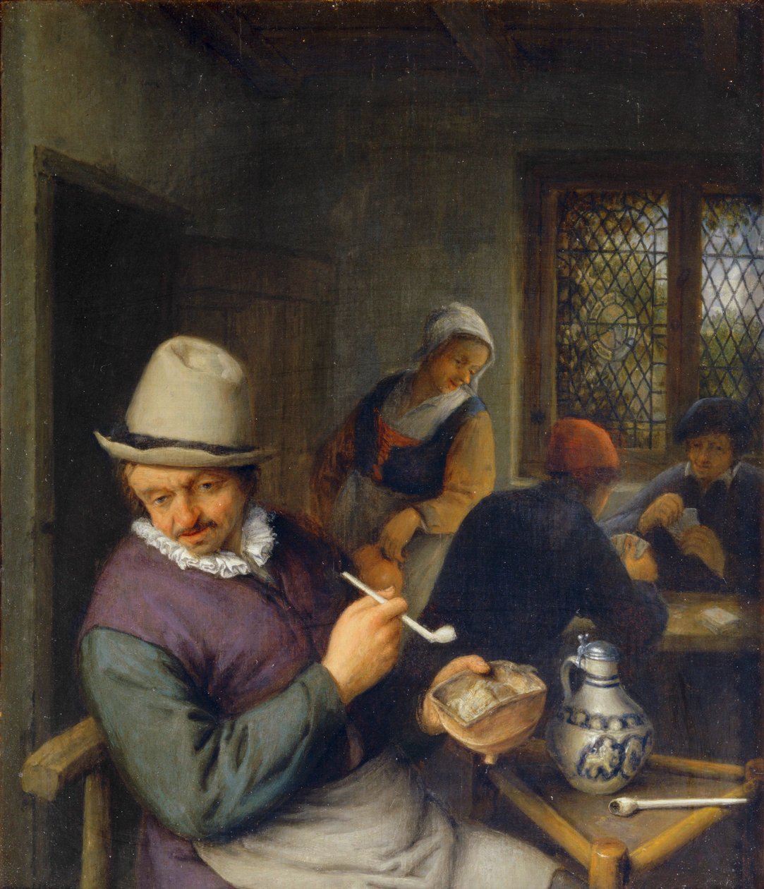 De roker in een taverne ... door Adriaen Jansz. van Ostade