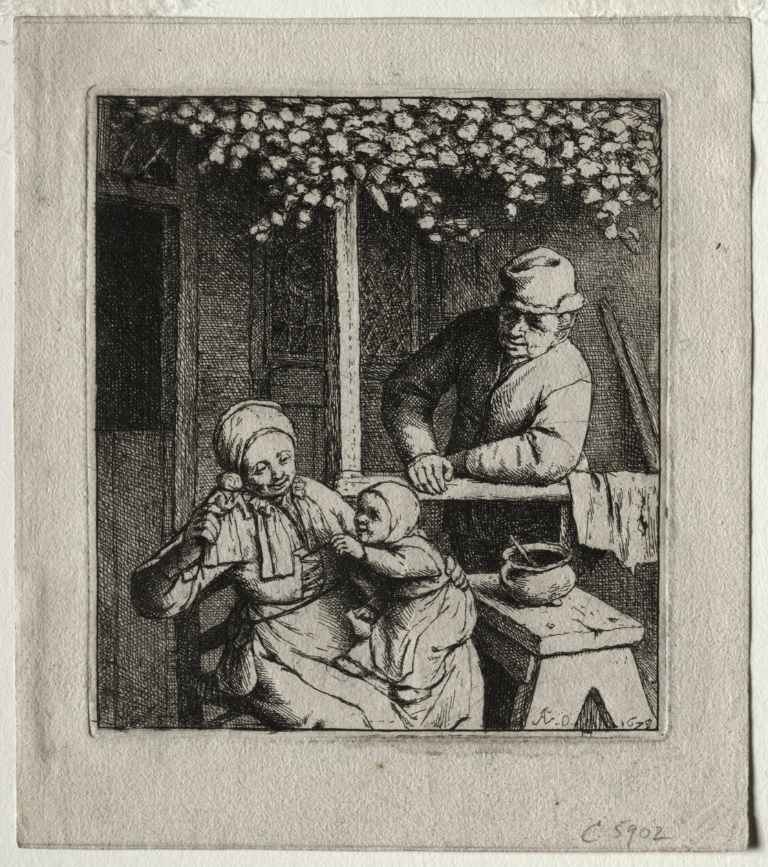 De pop door Adriaen Jansz. van Ostade
