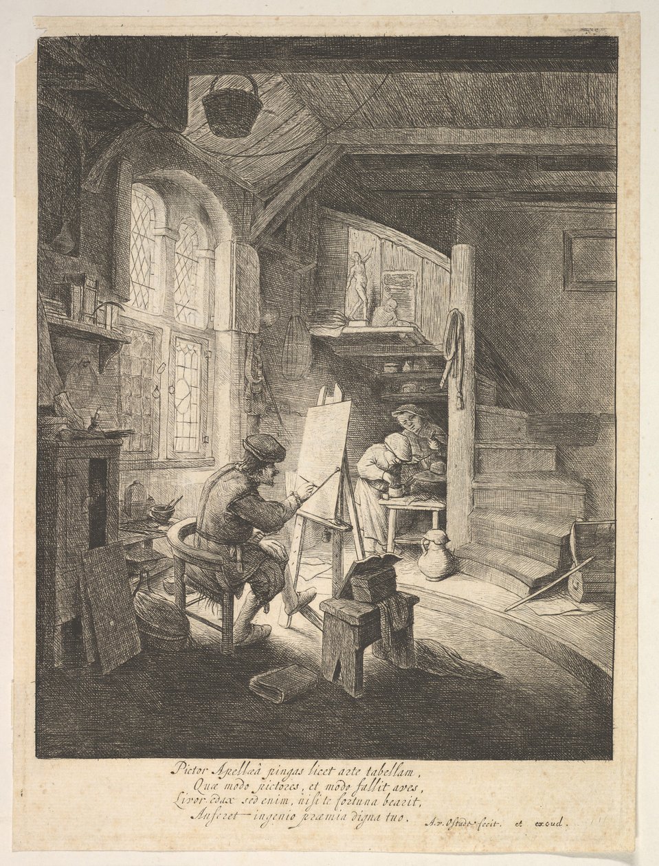 De schilder door Adriaen Jansz. van Ostade
