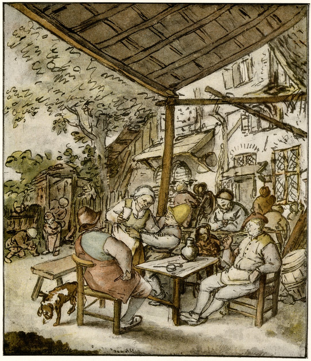 Dorpsherberg door Adriaen Jansz. van Ostade