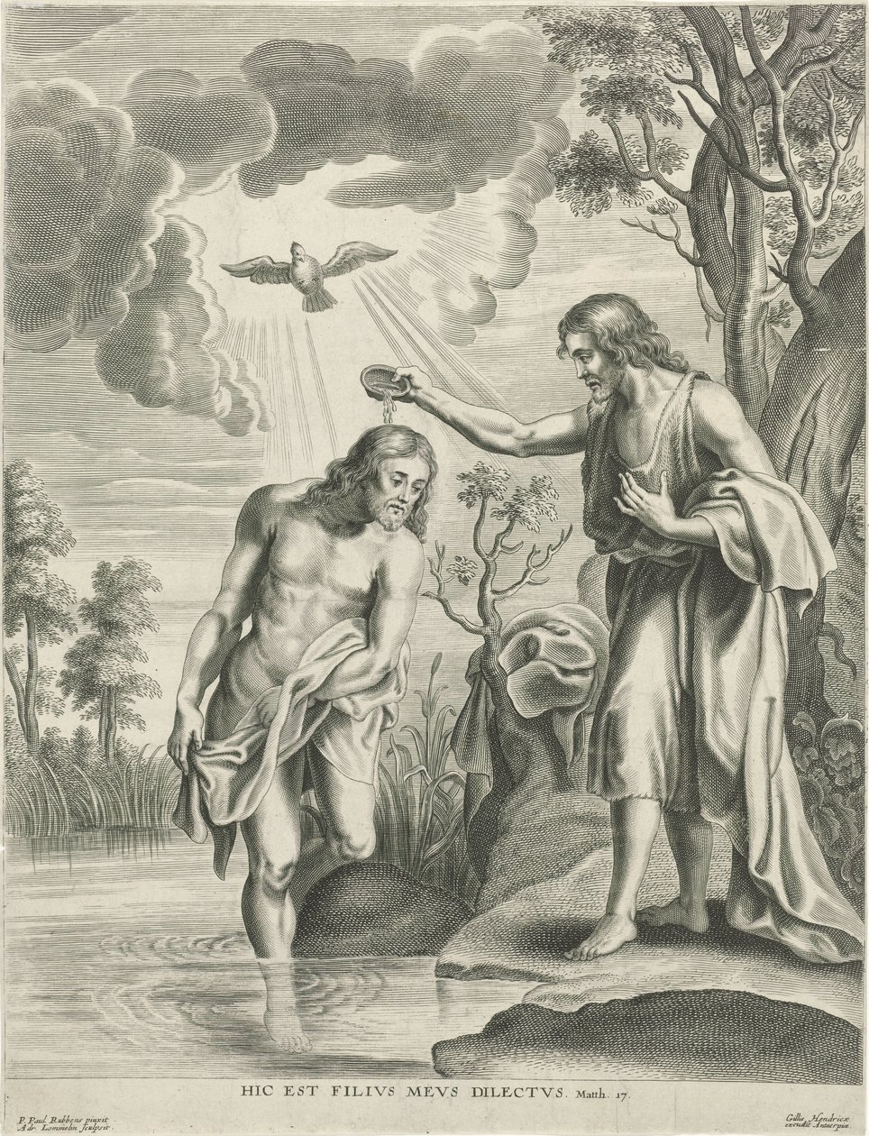 Doop van Christus door Adriaen Lommelin