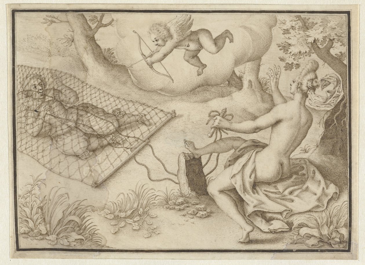 Het slagnet door Adriaen Matham (possibly)