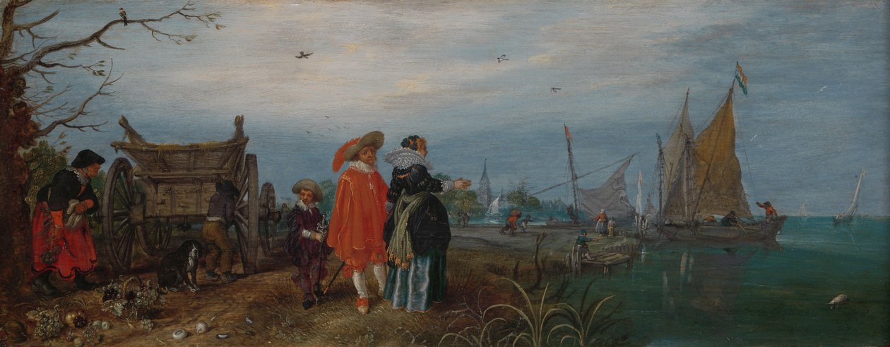 Herfst (gesprek) door Adriaen Pietersz van de Venne
