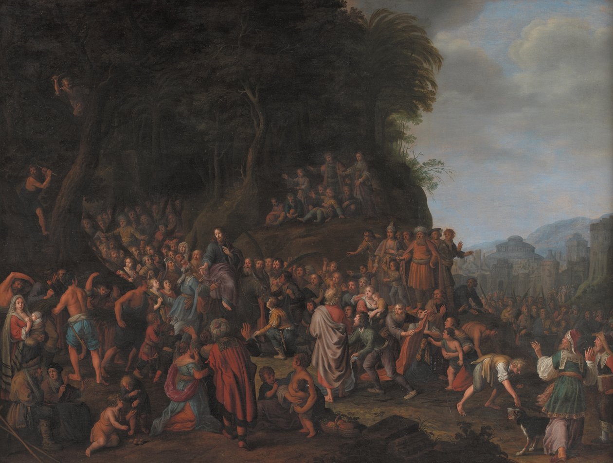 De intocht van Christus in Jeruzalem door Adriaen van Nieulandt