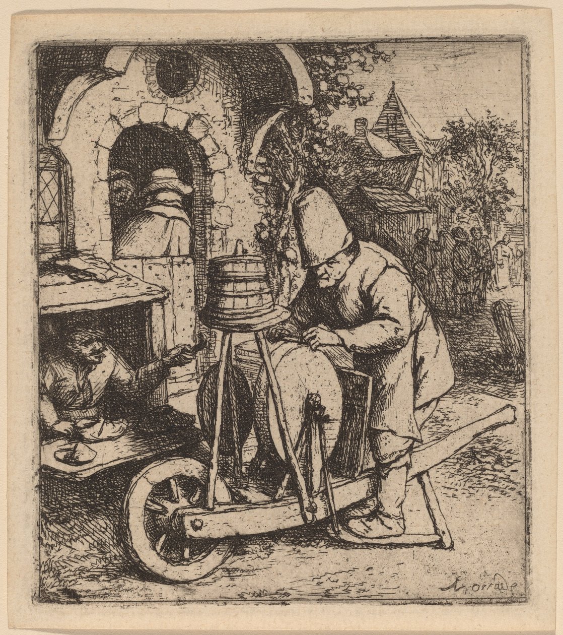 Messenslijper door Adriaen van Ostade