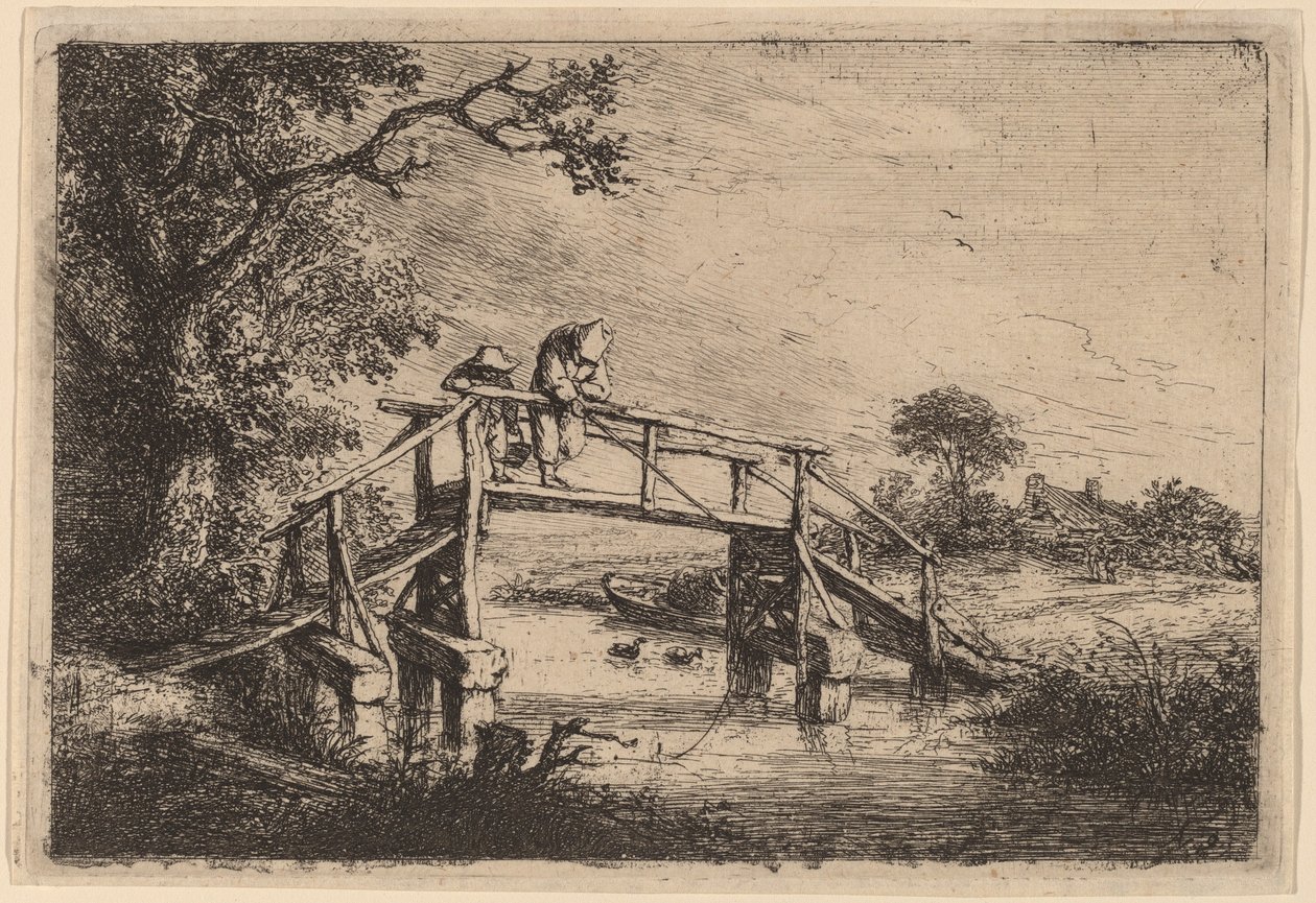 De visser door Adriaen van Ostade