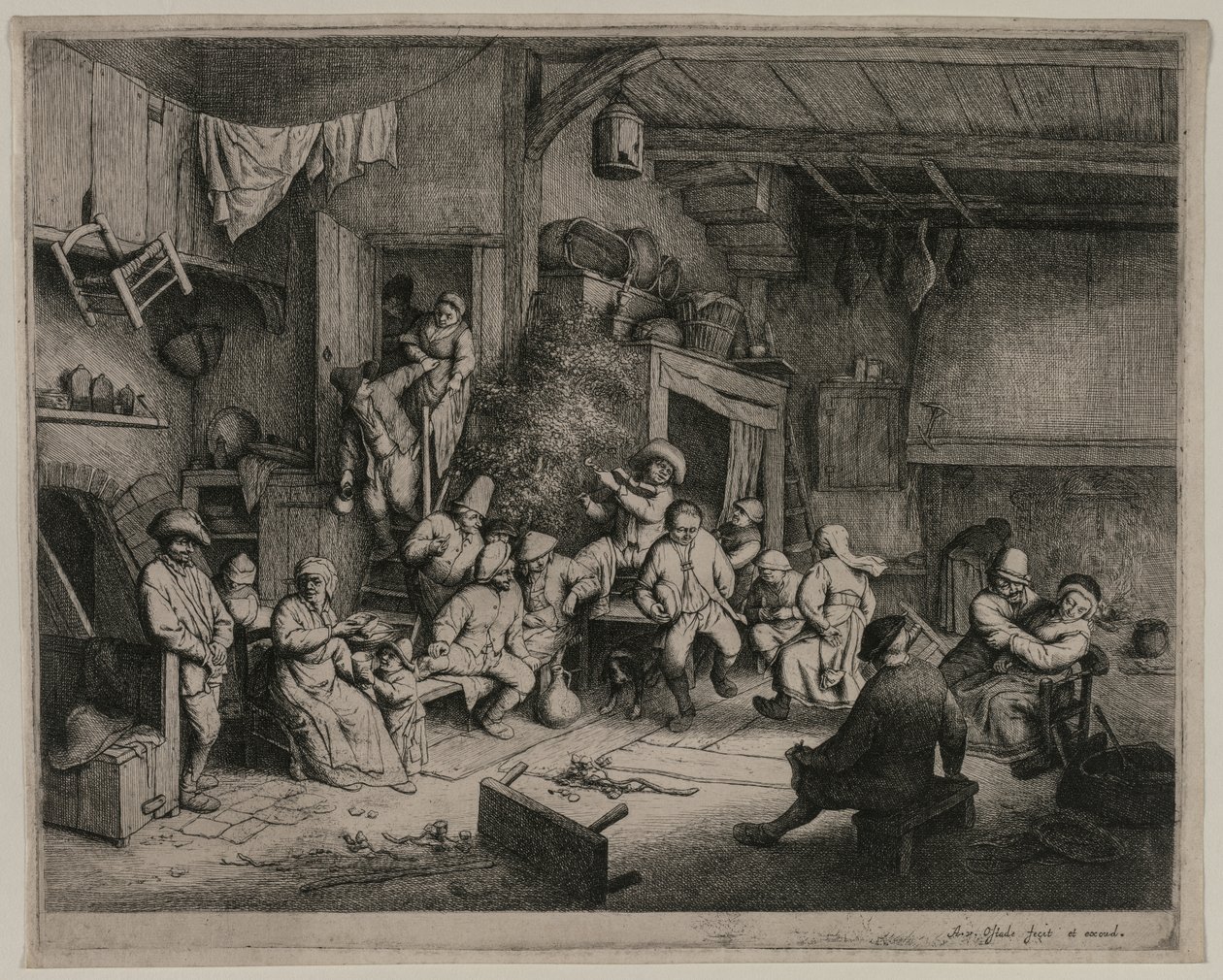 De Dans in de Herberg door Adriaen van Ostade
