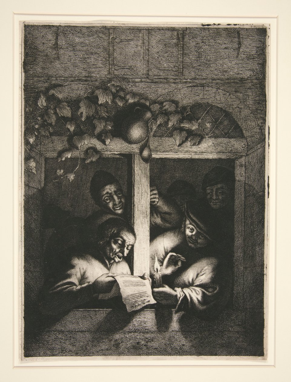 a. De Schoenmaker b. De Zangers door Adriaen van Ostade