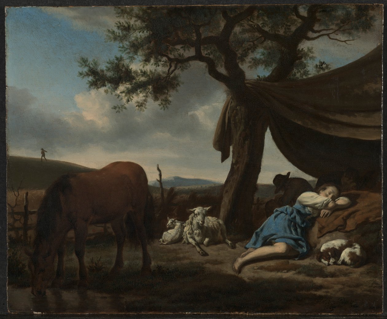 Slapende herders door Adriaen van de Velde