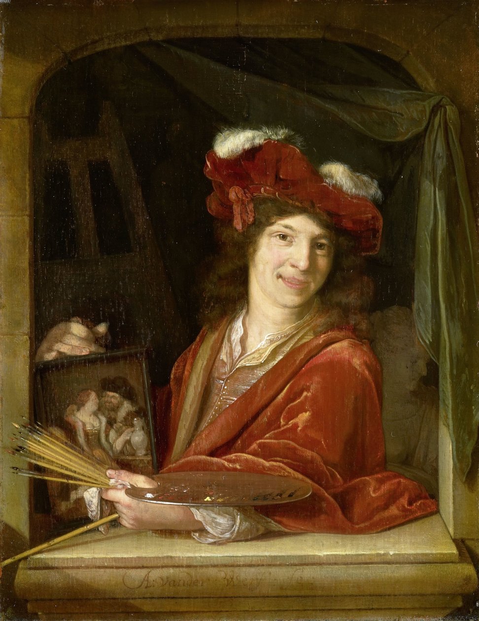 Een jonge schilder door Adriaen van der Werff