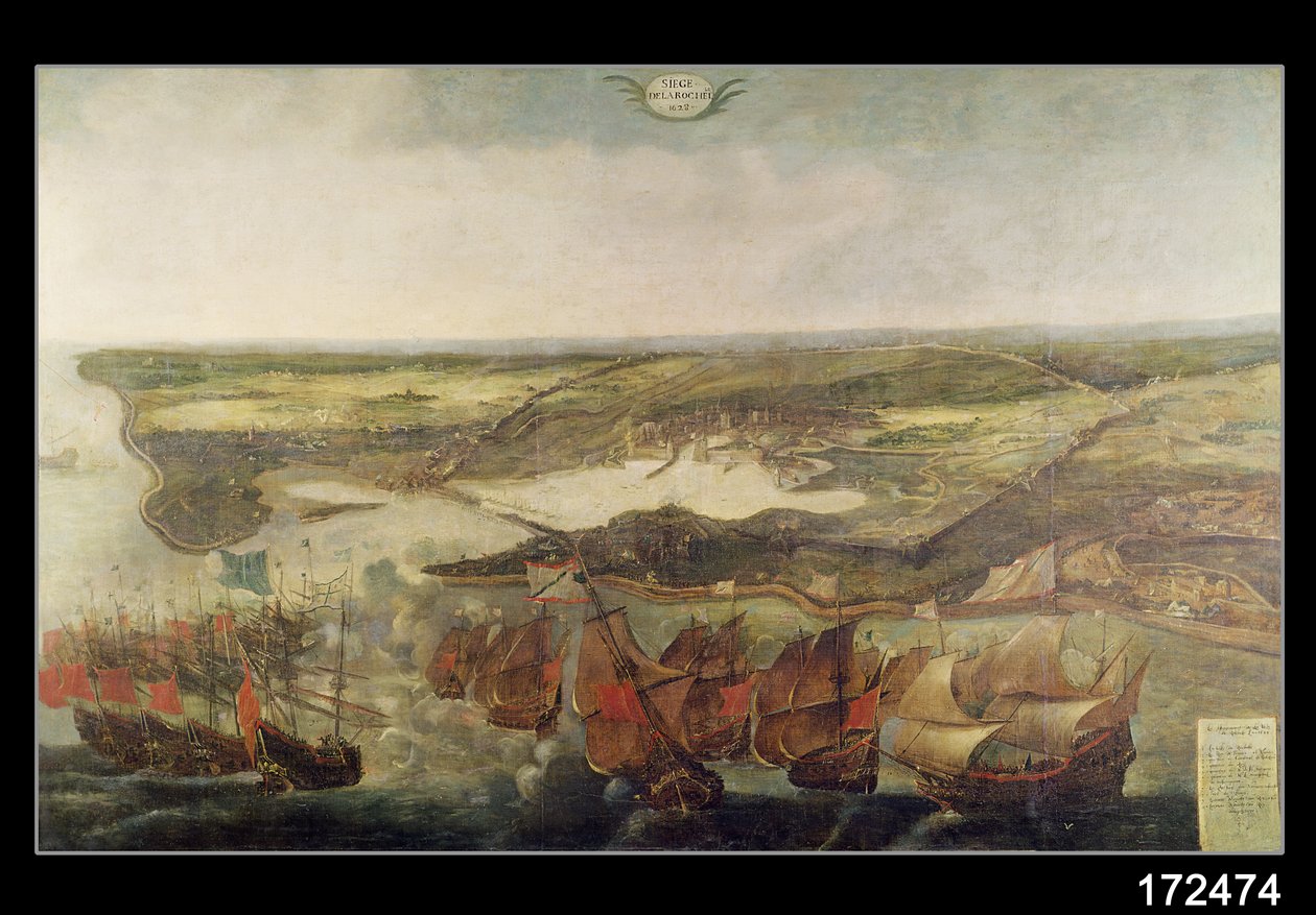 Het Beleg van La Rochelle in 1628 door Adriaen van der Cabel