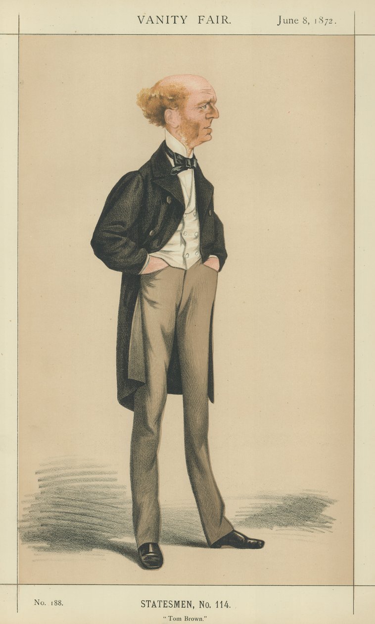 Thomas Hughes (kleurenlitho) door Adriano Cecioni