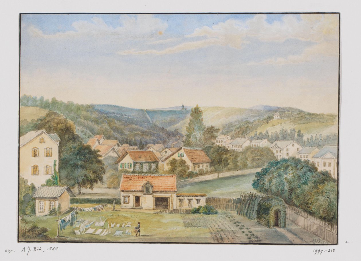 Gezicht op Soden-am-Taunus, Duitsland door Adrianus Johannes Bik