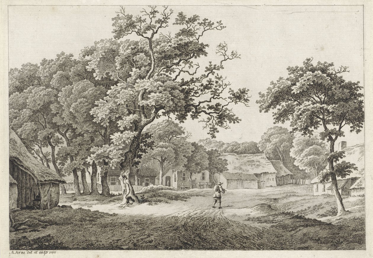 Dorpsgezicht door Adrianus Serné