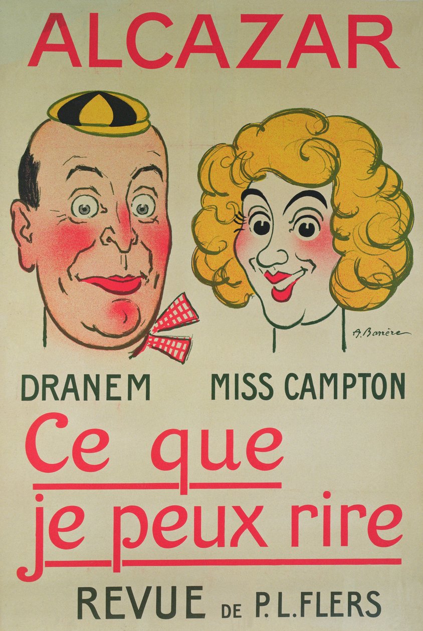 Ik kan lachen, Alcazar-poster door Adrien Barrere
