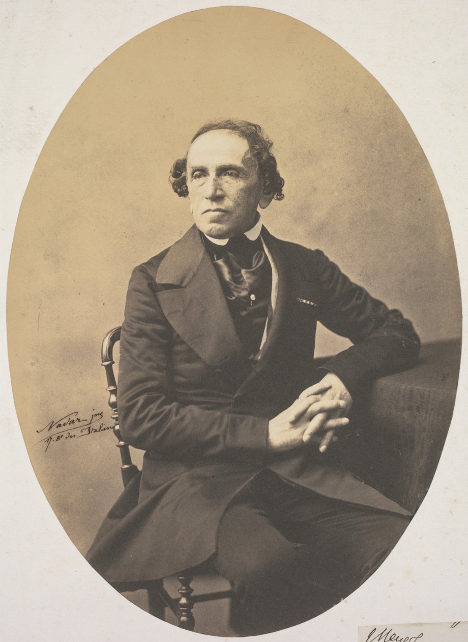 Portret van Giacomo Meyerbeer (1791-1864) door Adrien Tournachon