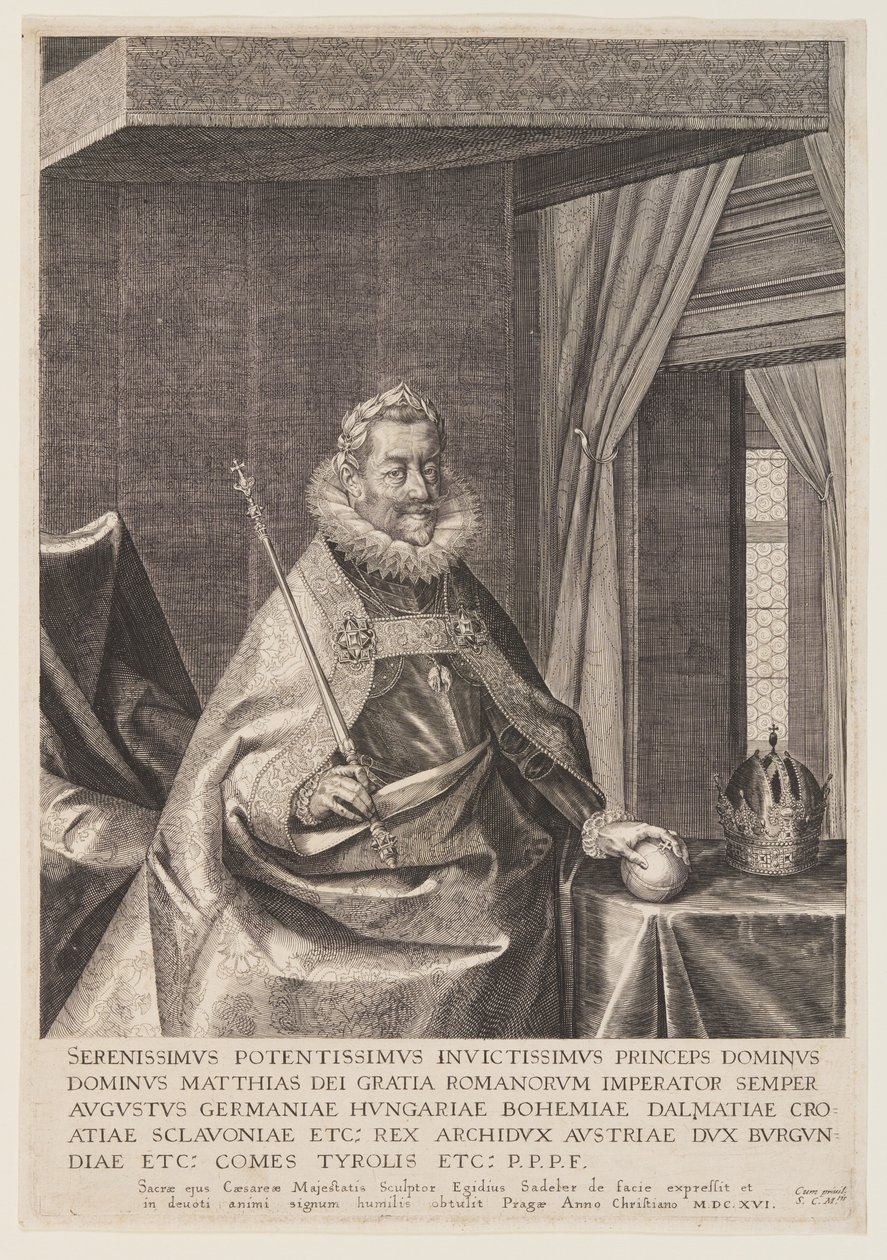 Keizer Matthias door Aegidius Sadeler II