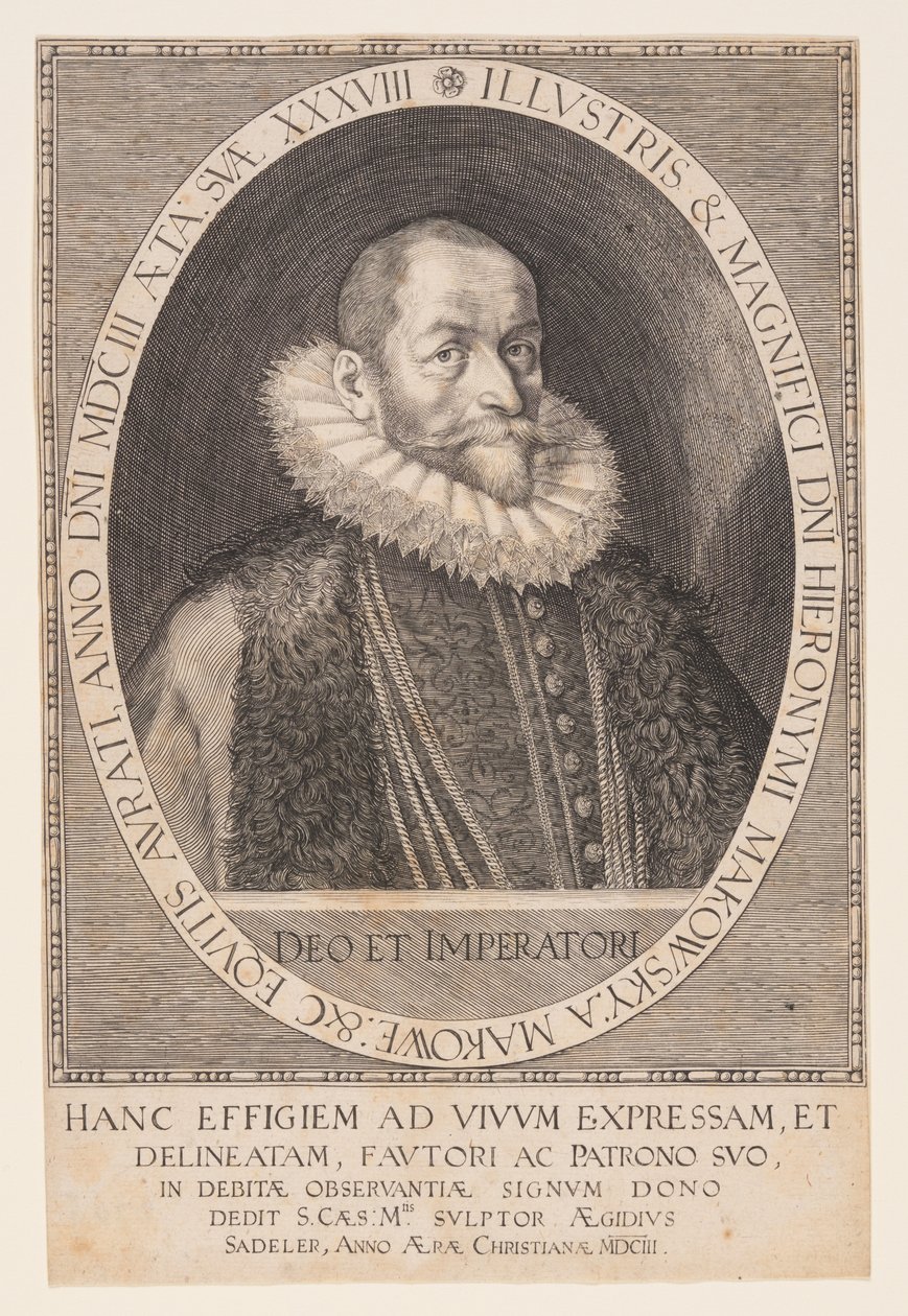 Hieronymus Makofsky, kamerheer door Aegidius Sadeler II