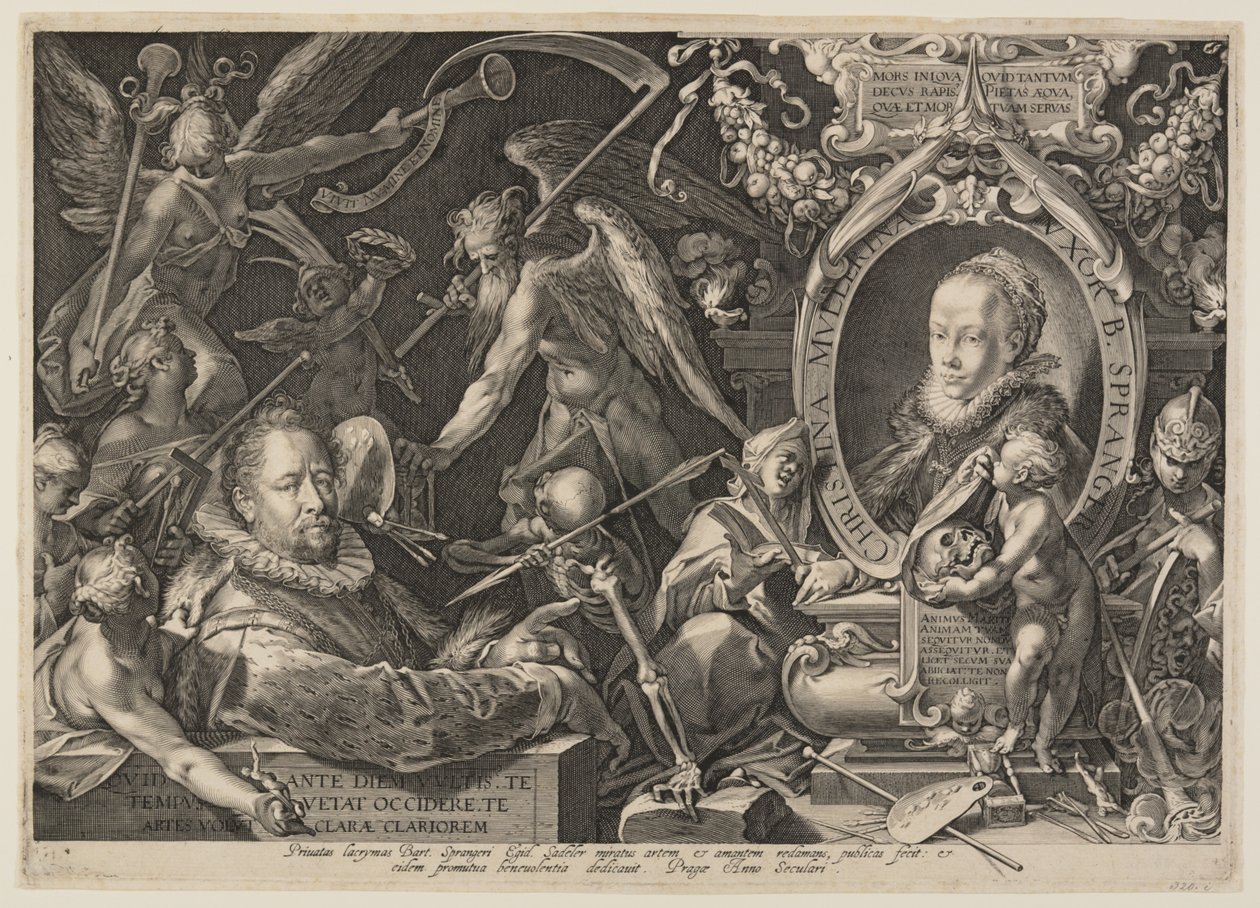 Spranger en zijn vrouw door Aegidius Sadeler II