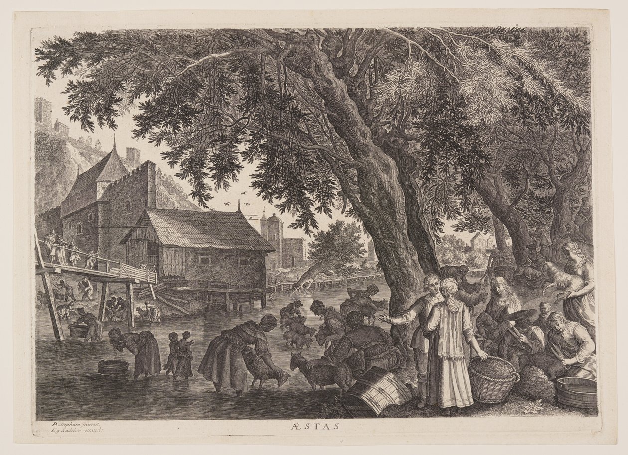 Zomer, uit De vier seizoenen door Aegidius Sadeler II