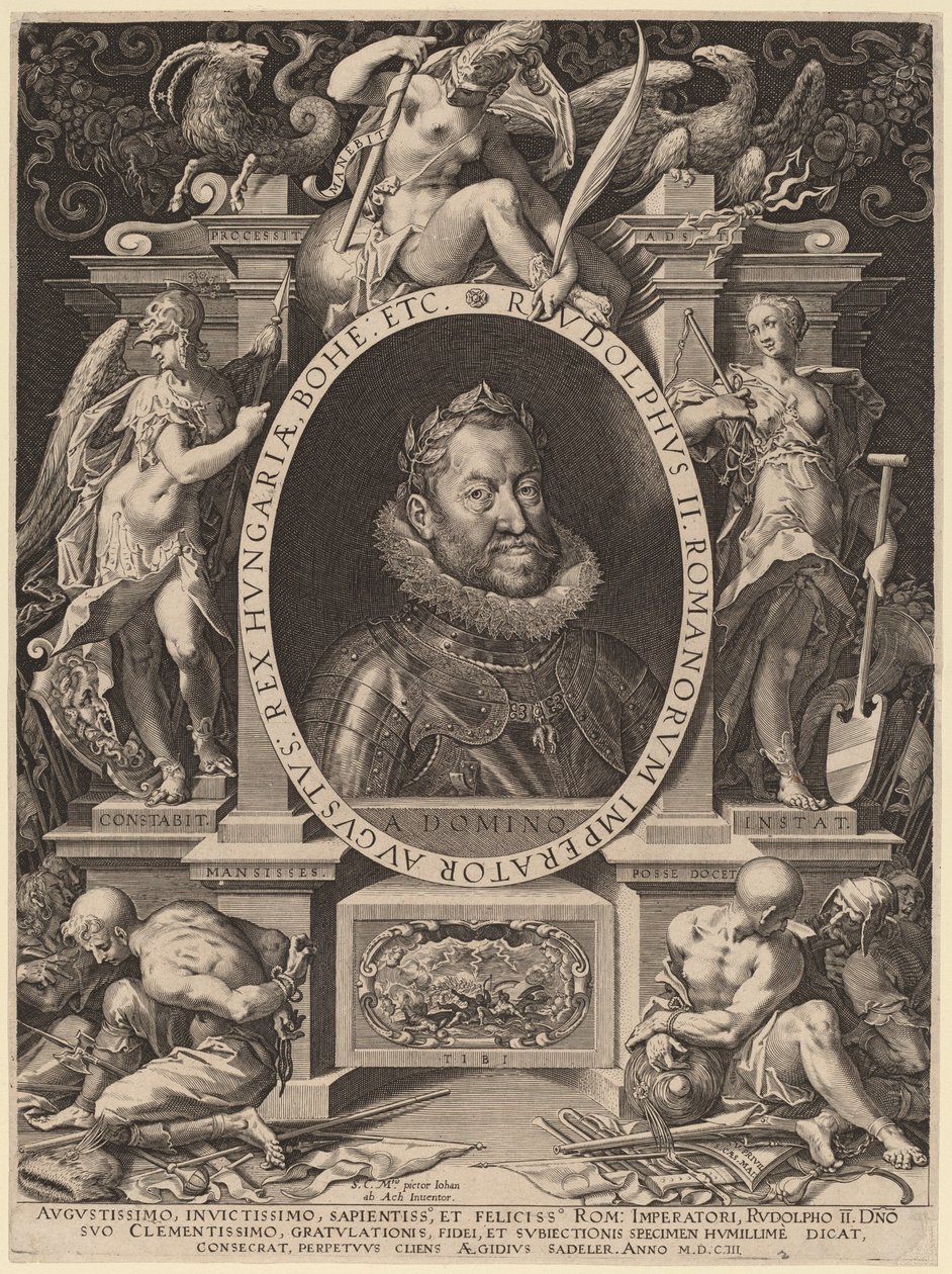 Rudolf II door Aegidius Sadeler II after Hans von Aachen