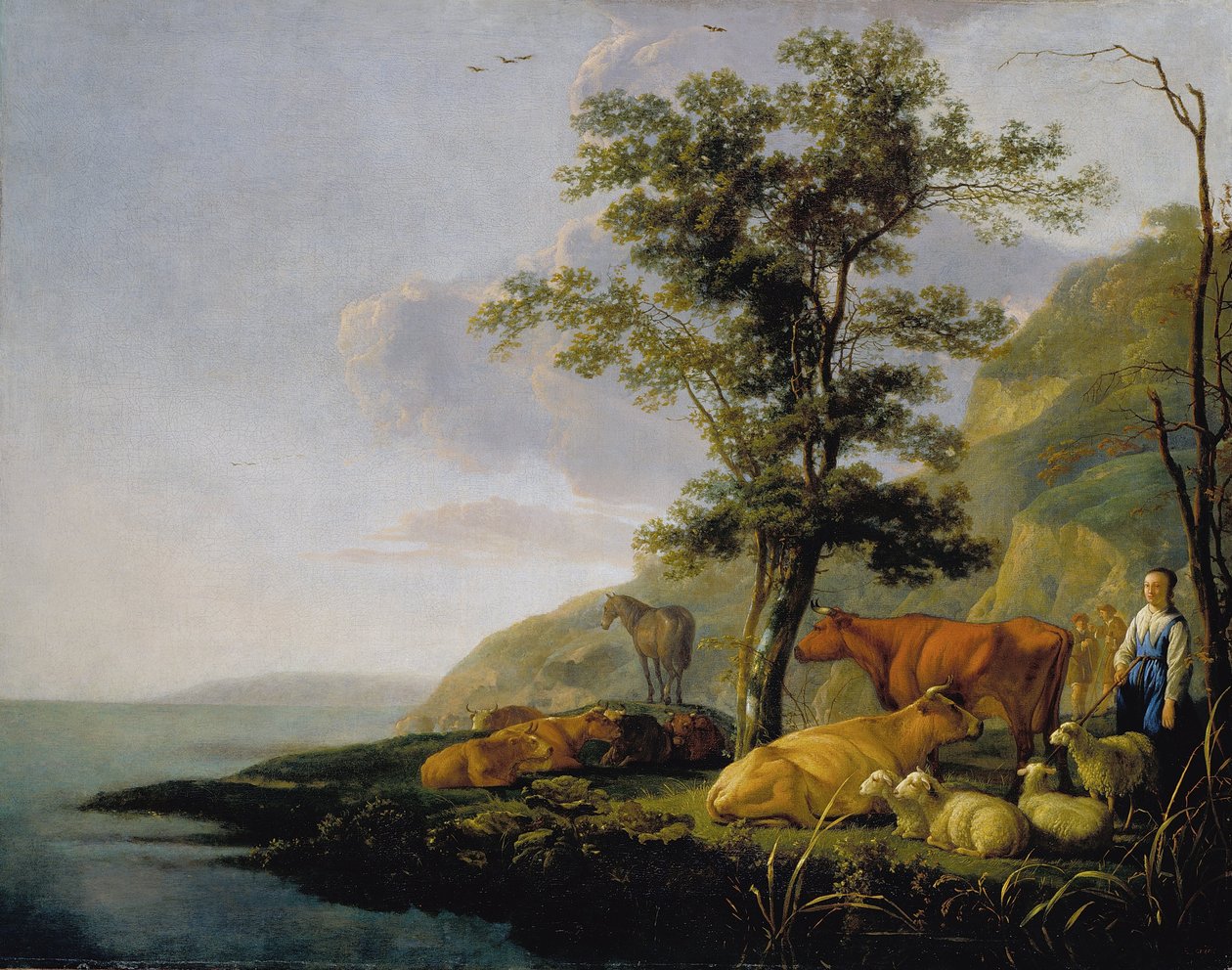 Vee bij een Rivier door Aelbert Cuyp