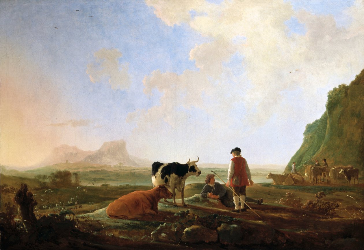 Herders met Koeien door Aelbert Cuyp
