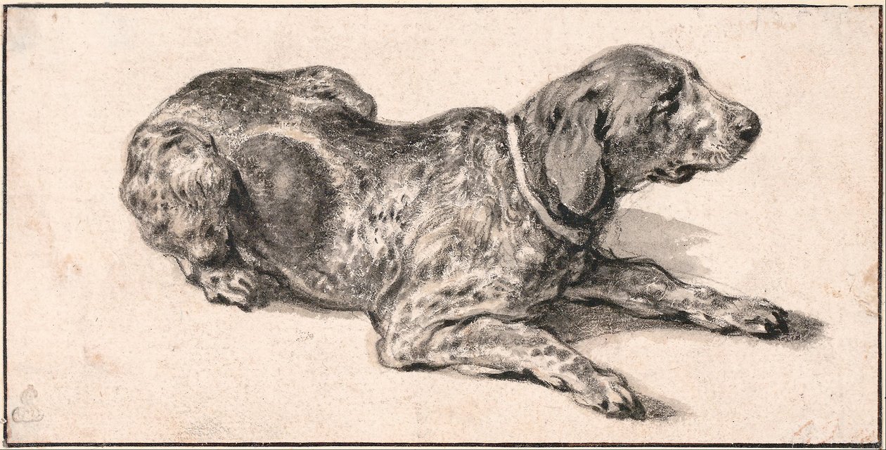 Liggende Hond door Aelbert Cuyp