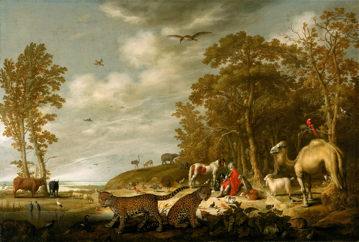 Orpheus speelt voor de dieren door Aelbert Cuyp