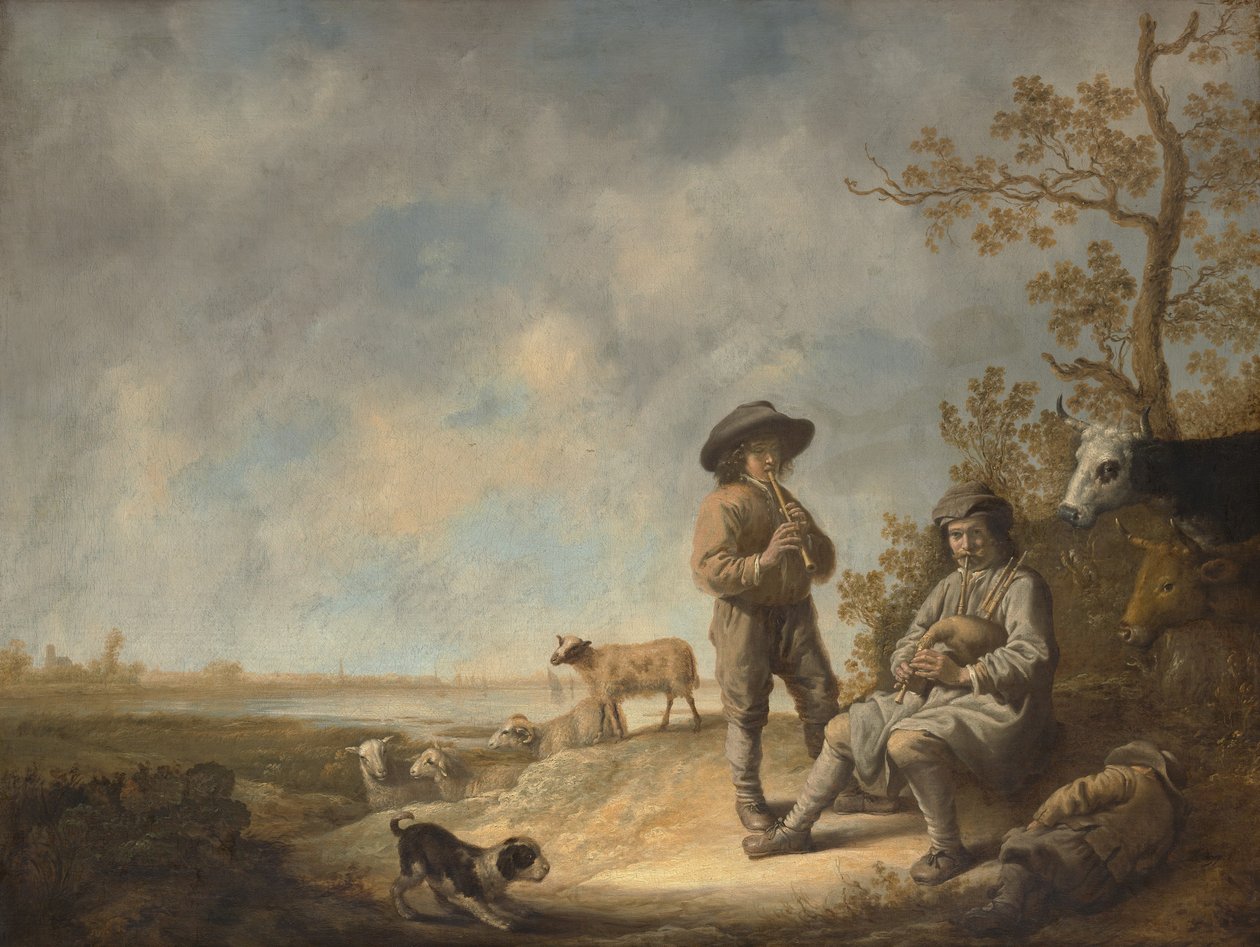 Pijpende herders door Aelbert Cuyp