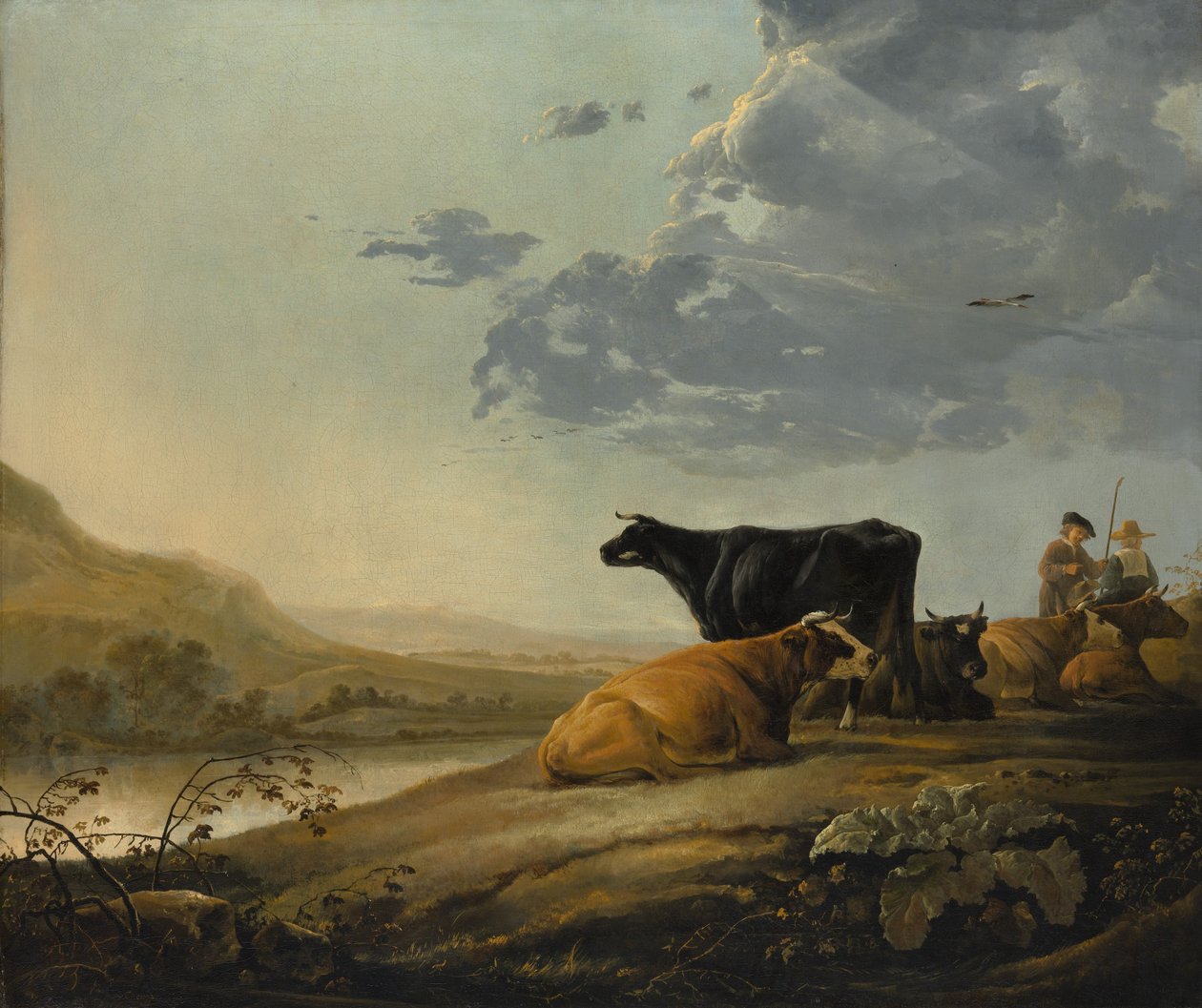 Jonge herders met koeien door Aelbert Cuyp