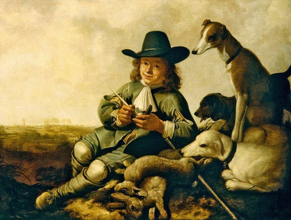 Jonge sportman door Aelbert Cuyp