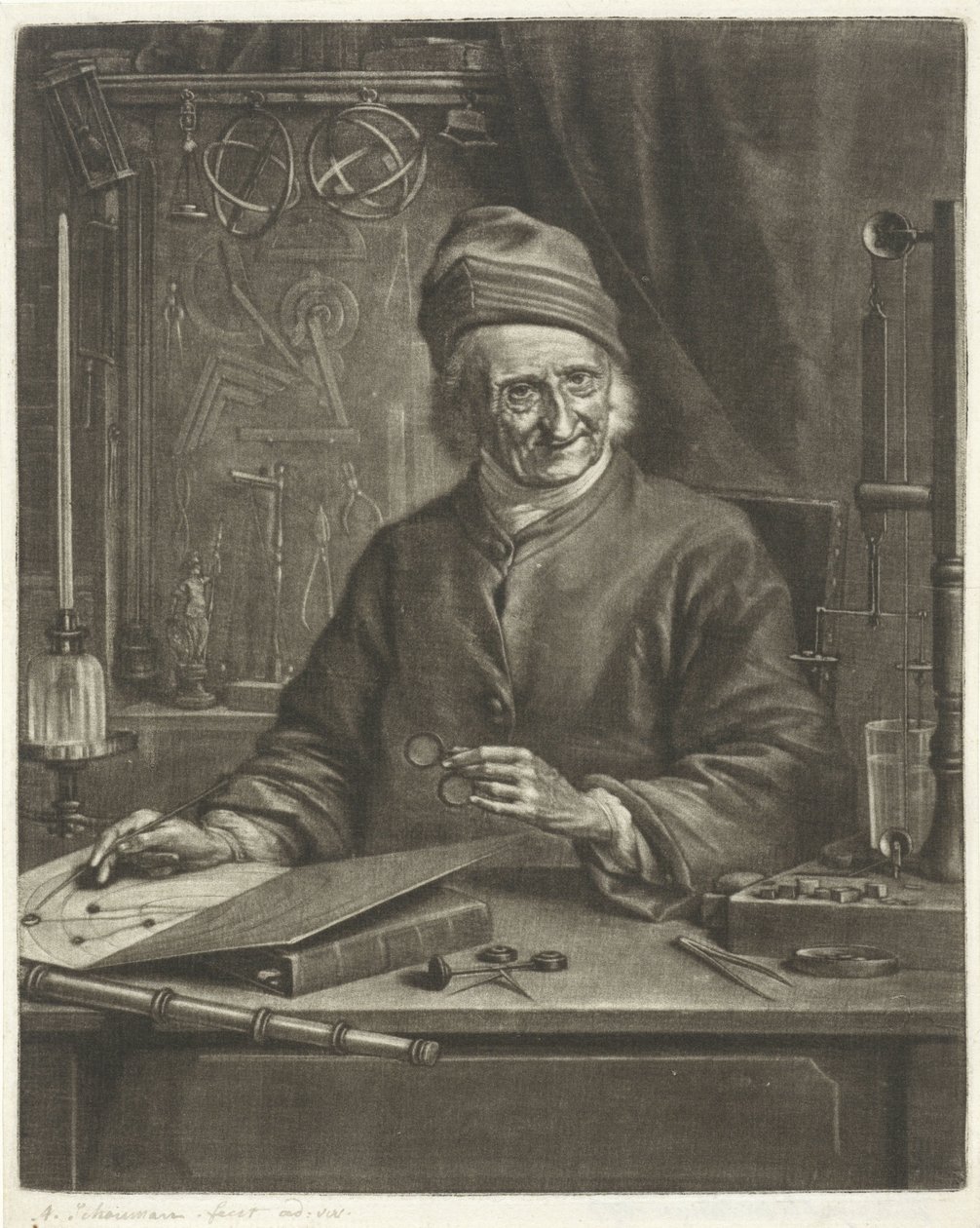Portret van Arnold Marcel door Aert Schouman