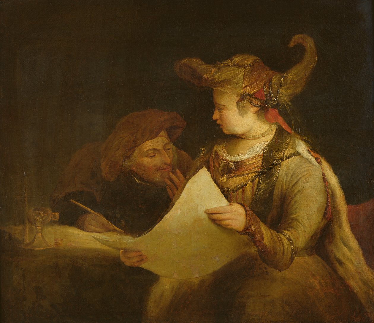 Esther en Mordechai, c.1685 door Aernt de Gelder