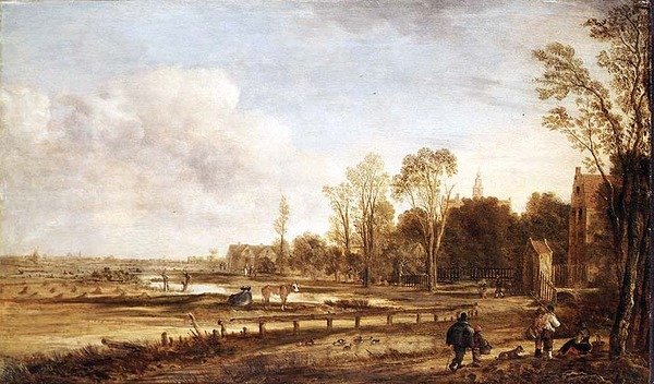 Landschap bij Haarlem door Aert van der Neer