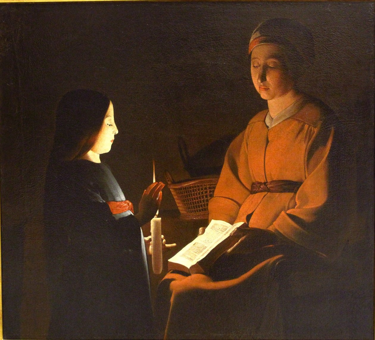 De opvoeding van de Maagd door After Georges de La Tour