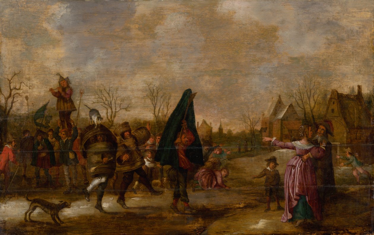 Carnavalsoptocht door After Adriaen van de Venne