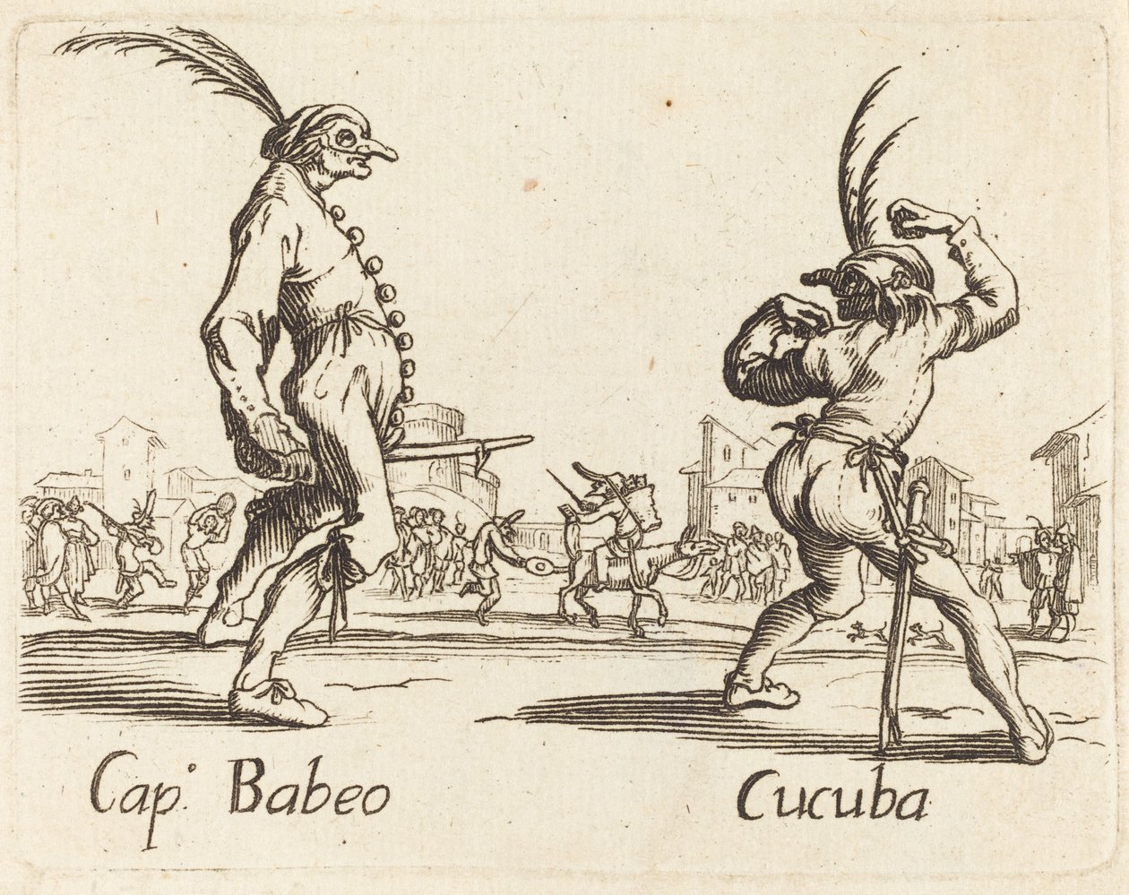 Kapitein Babeo en Cucuba door After Jacques Callot