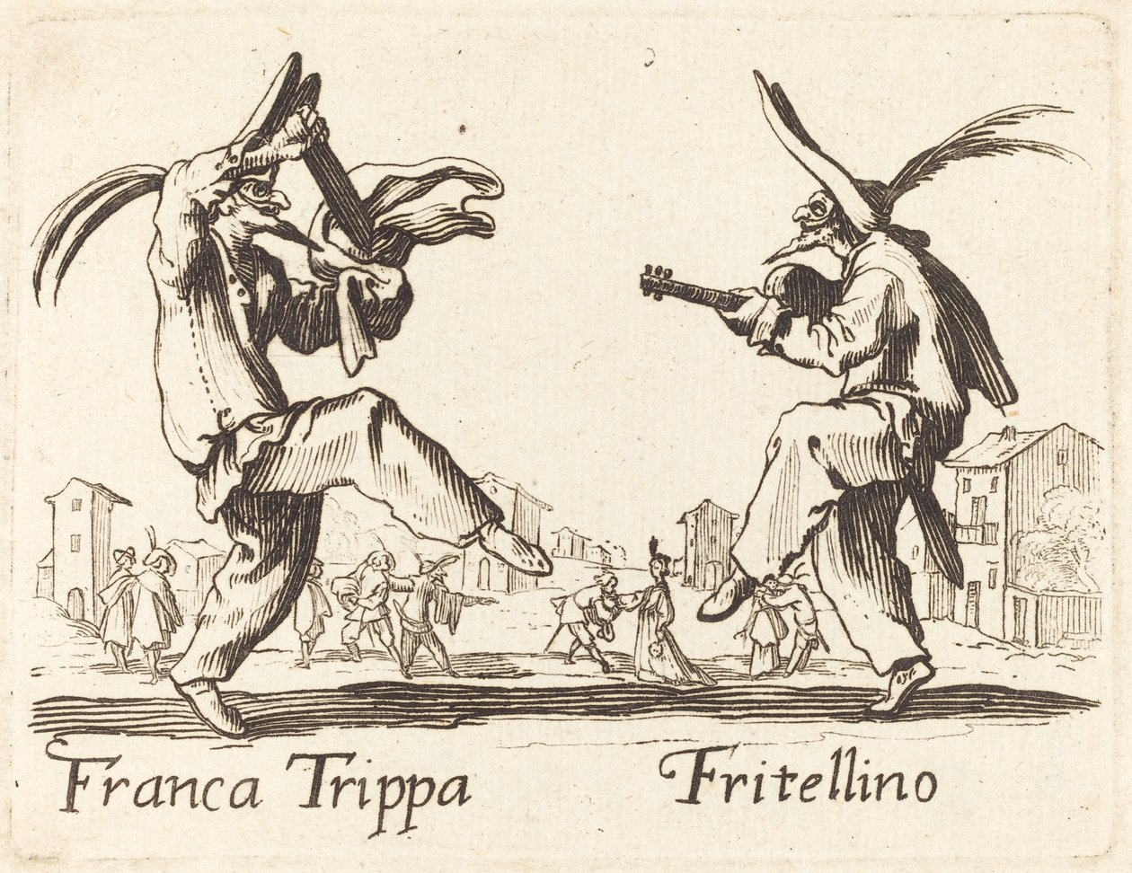 Franca Trippa en Fritellino door After Jacques Callot