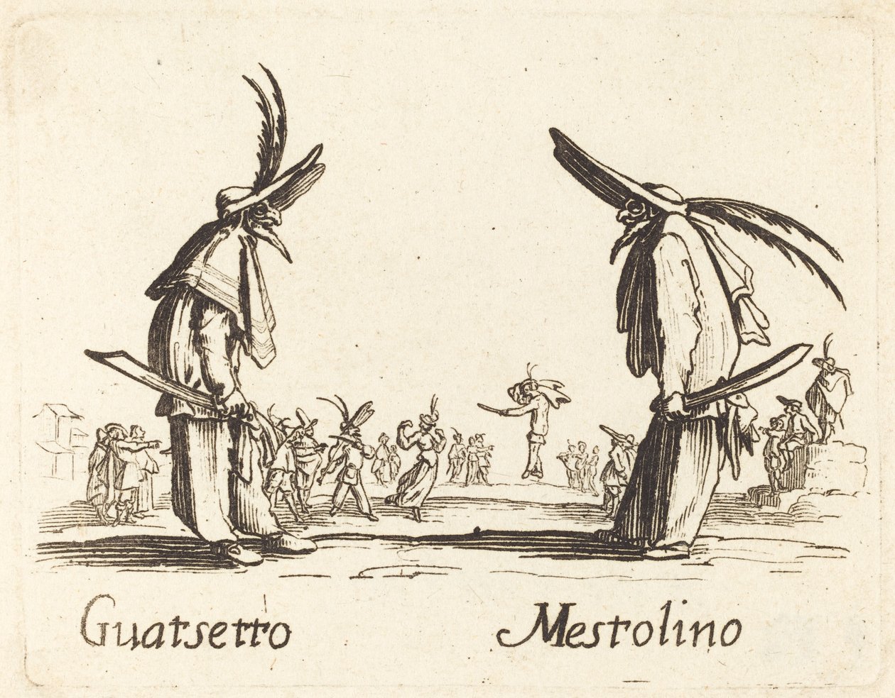 Guatsetto en Mestolino door After Jacques Callot