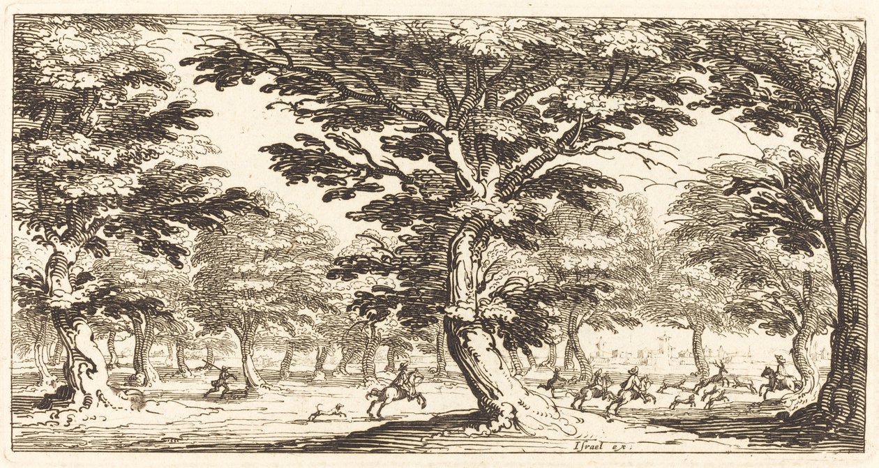 Landschap door After Jacques Callot